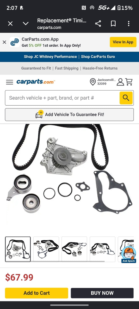 1987-2001 Toyota Camry / Celica / RAV4 / Solara Engine Timing Belt Kit with Water Pump 🚘🔧