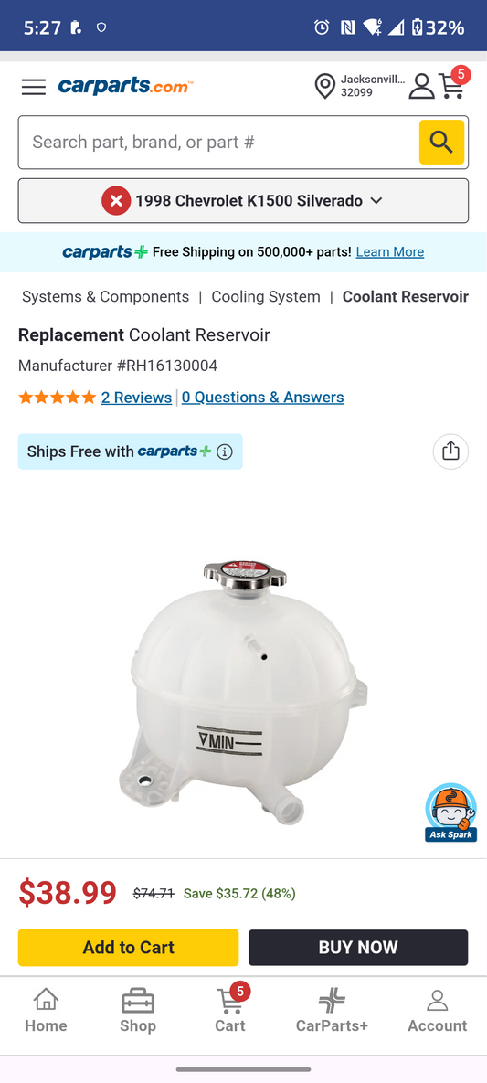 2016-2021 Hyundai Tucson Engine Coolant Reservoir Tank 🚙🌡️