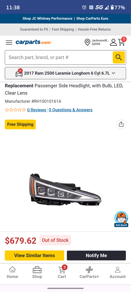 2019-2020 Hyundai Elantra Passenger Side LED Headlight Assembly (RH) 🇰🇷💡