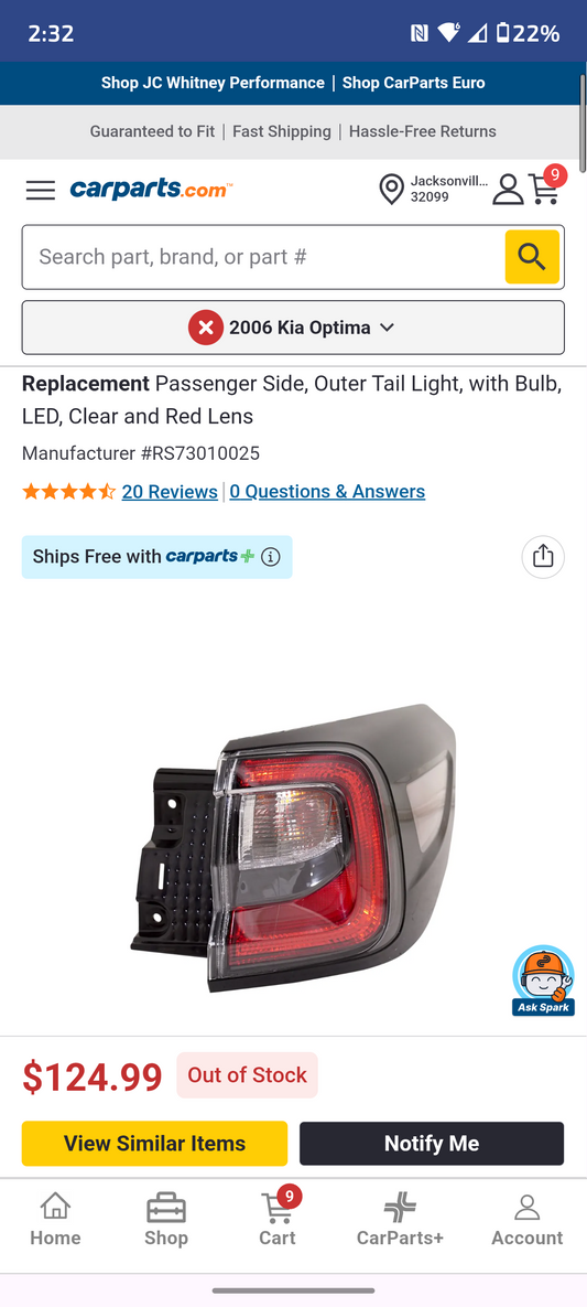 2020-2024 Subaru Outback Passenger Side Outer Tail Light 🛻💡