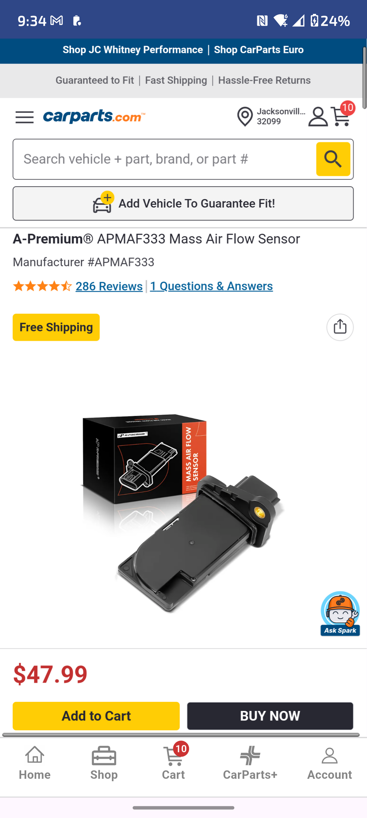 2003-2015 Nissan / Infiniti Mass Air Flow Sensor (MAF) ๐๐จ