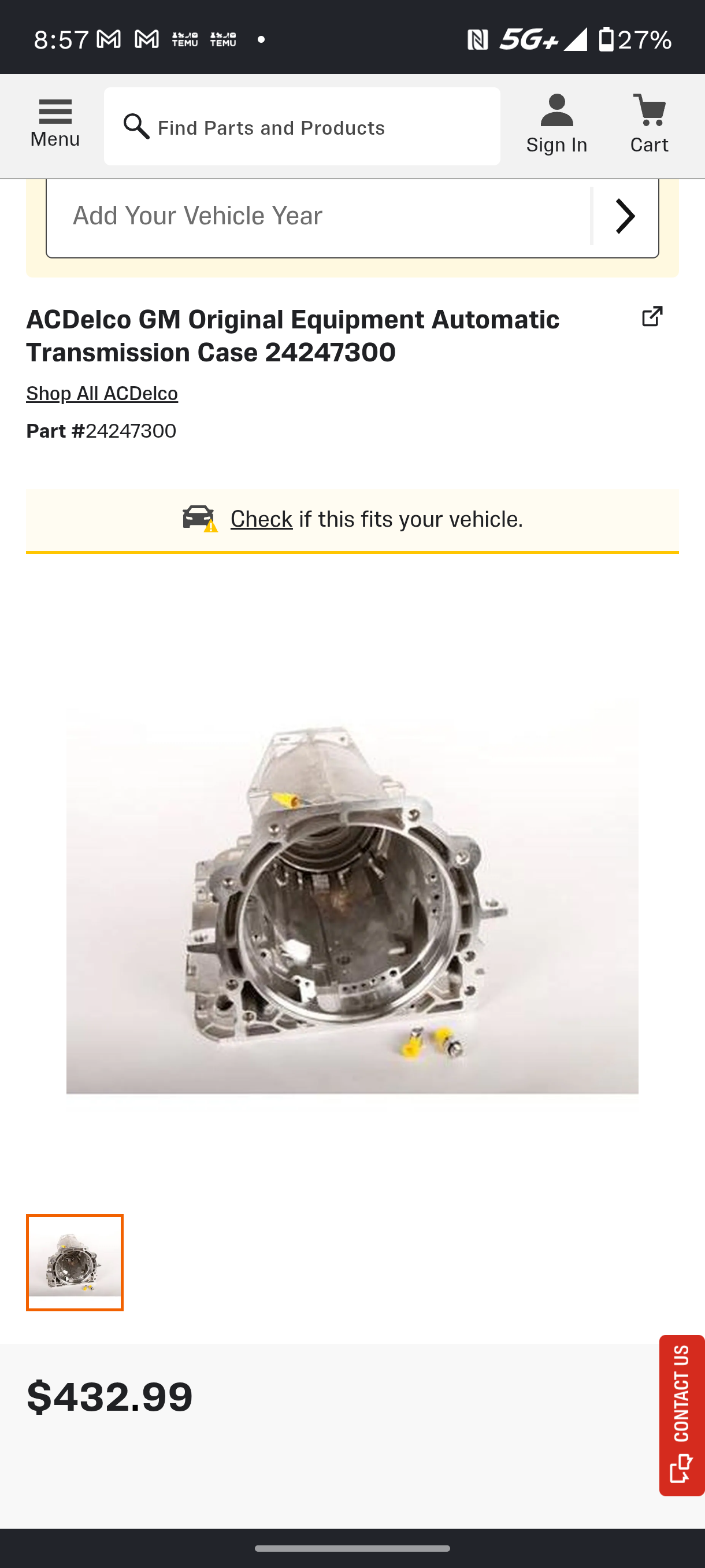 2007-2014 Chevy Silverado Tahoe GMC Sierra ACDelco Automatic Transmission Case ⚙️🛠️