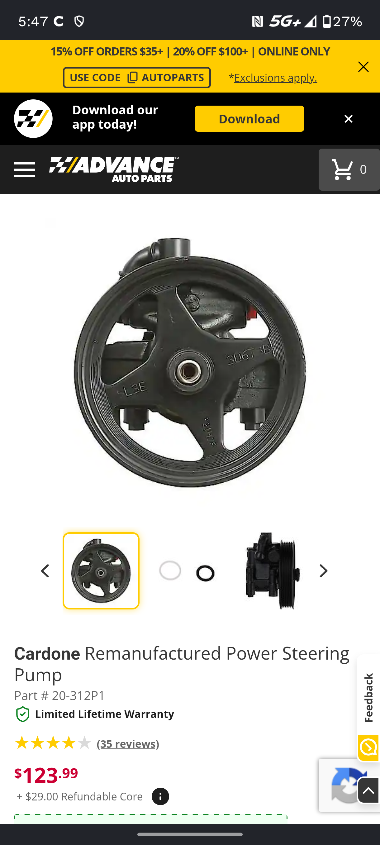 2004-2008 Ford F-150 / 2003-2006 Expedition Power Steering Pump with Pulley ššØ