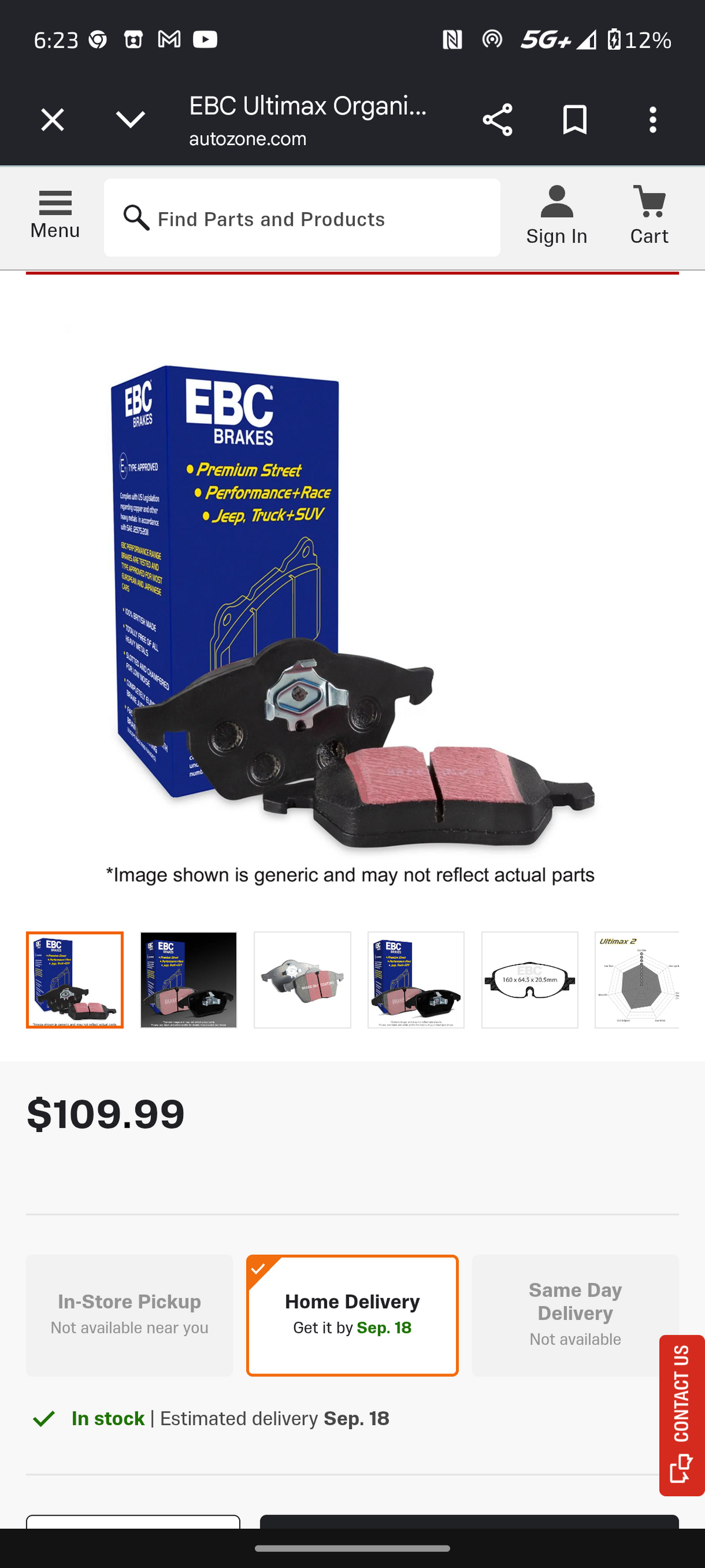 2015β2023 Audi & Volkswagen Front EBC Ultimax2 Brake Pad Set ππ