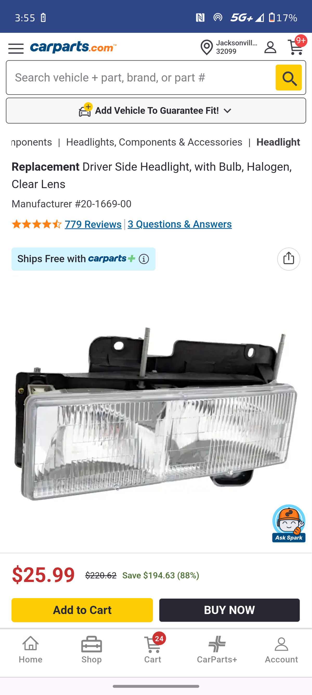 1988β2002 Chevrolet & GMC C/K Trucks & SUVs Driver Side Headlight Assembly ππ‘