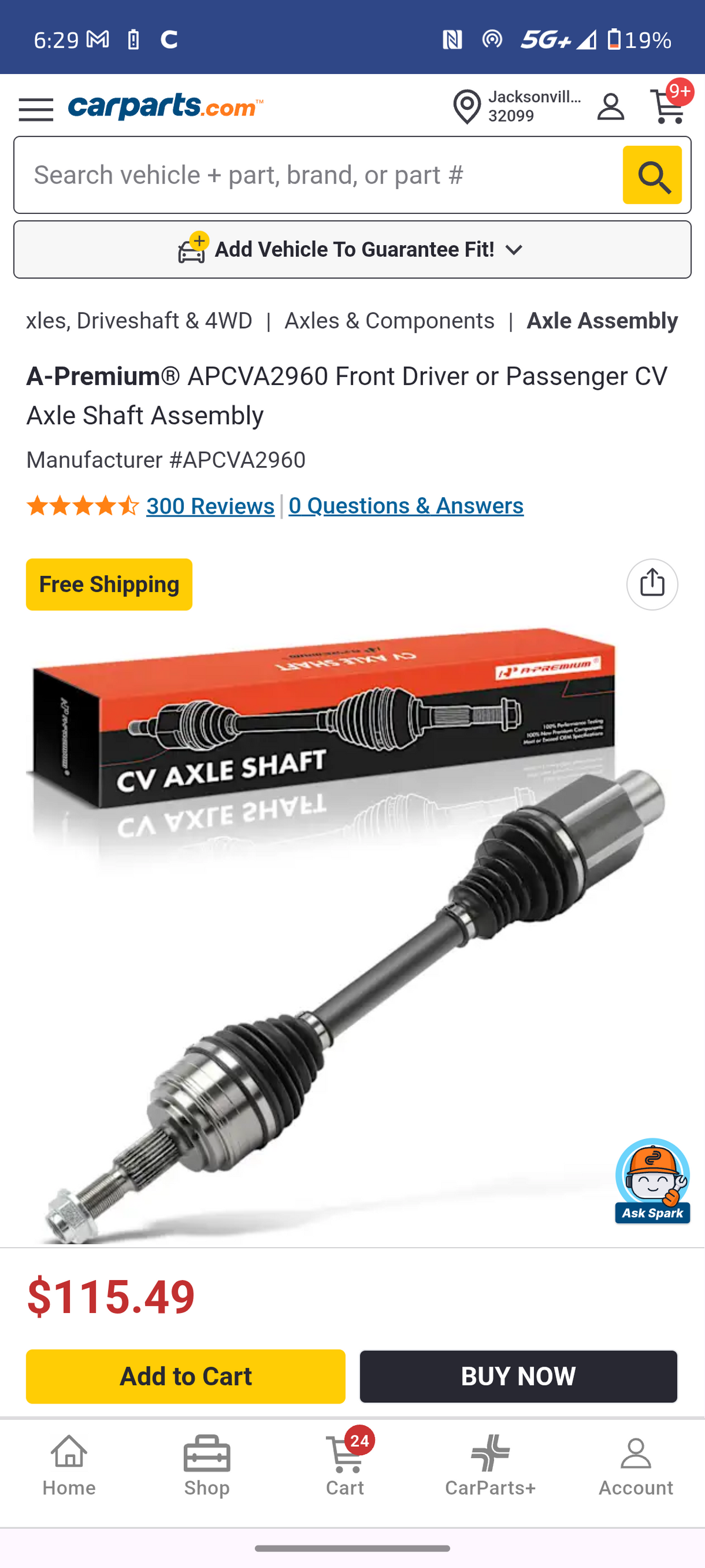 2020–2024 Ford Escape & 2021–2024 Bronco Sport Front CV Axle Shaft Assembly ⚙️🚘
