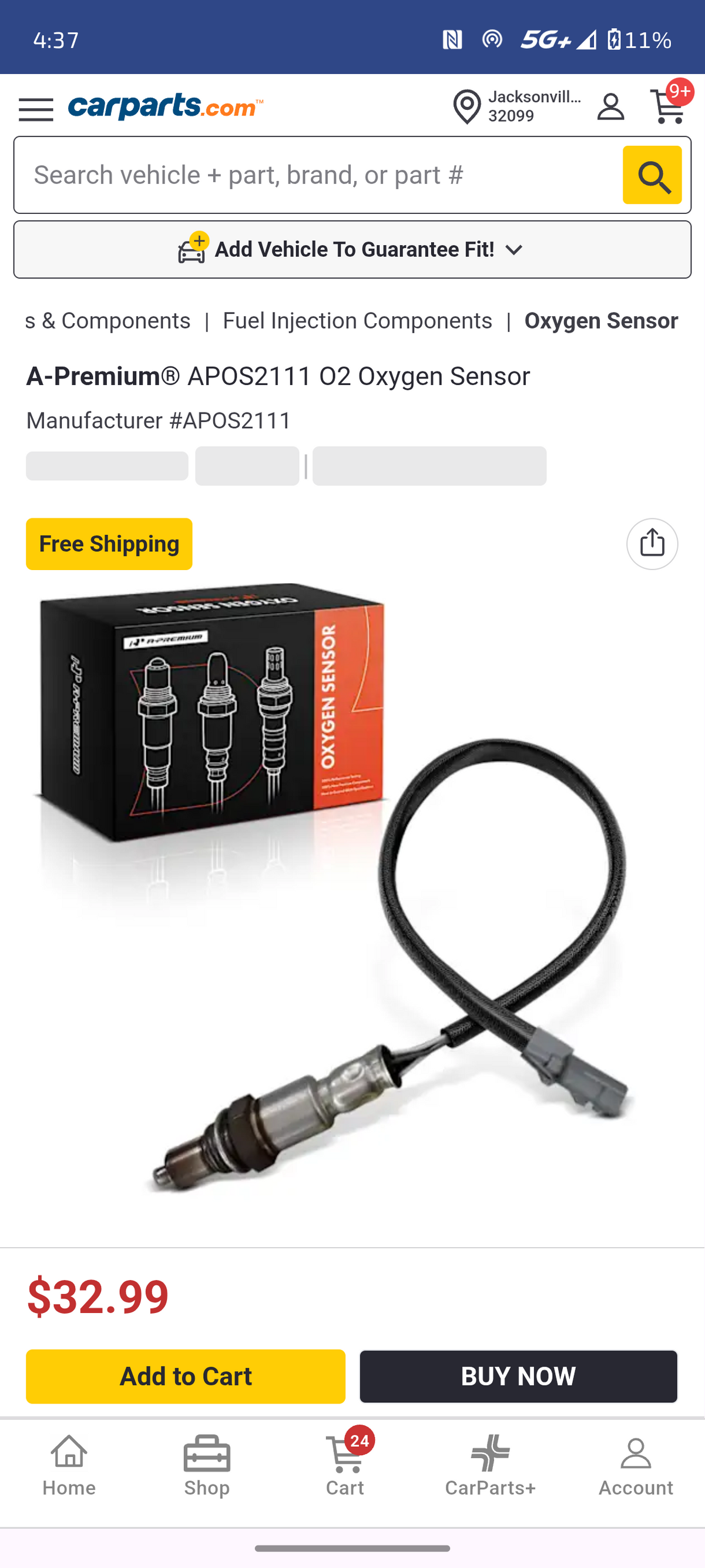 2020β2024 Nissan Murano, Pathfinder, Maxima & Infiniti QX60 Downstream Oxygen Sensor ππ