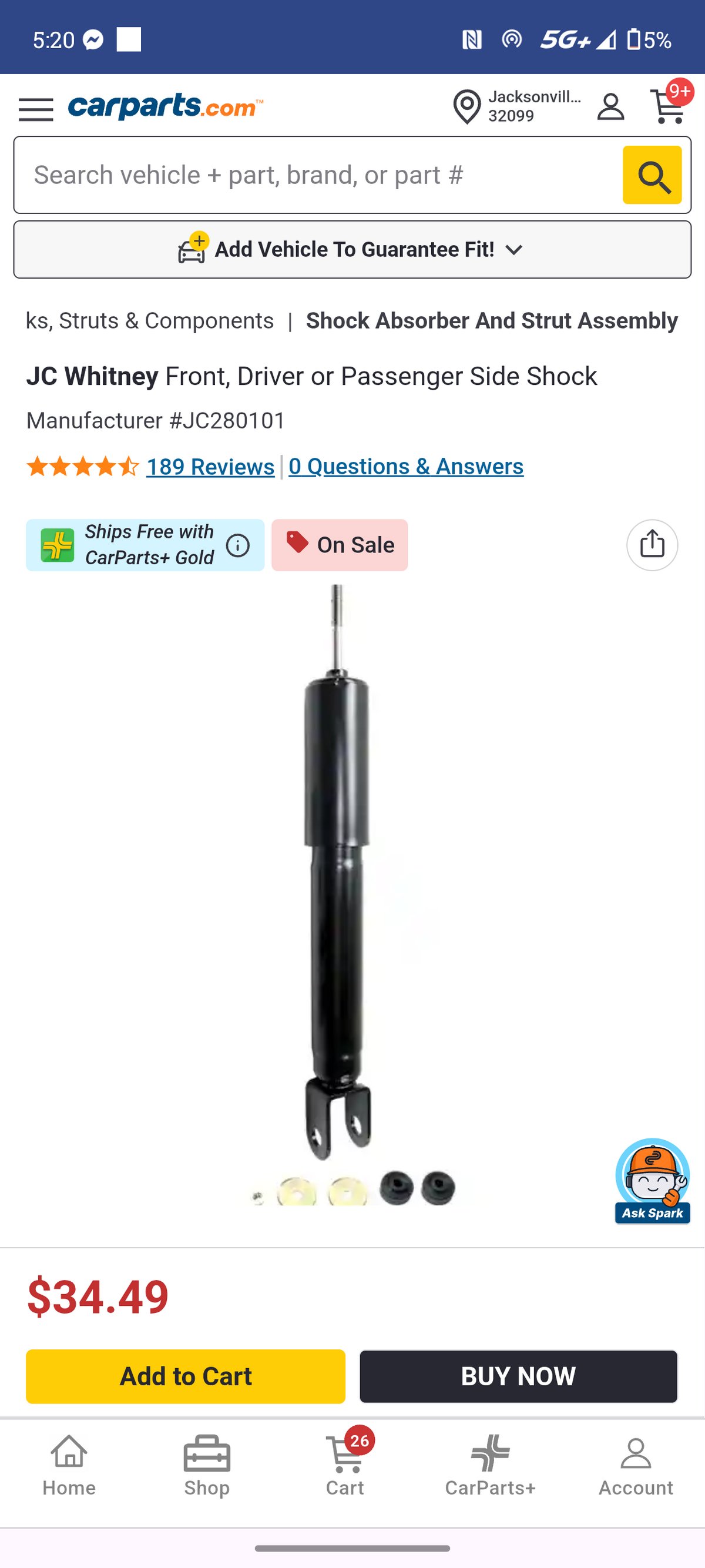 1999β2007 Chevy Silverado / GMC Sierra 1500 Front Driver or Passenger Side Shock Absorber βοΈπ