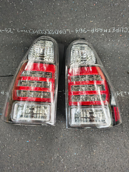 2006-2009 Toyota 4Runner LED Tail Light Assemblies Left Driver & Right Passenger Pair Clear Lens Black Interior 🚘💡