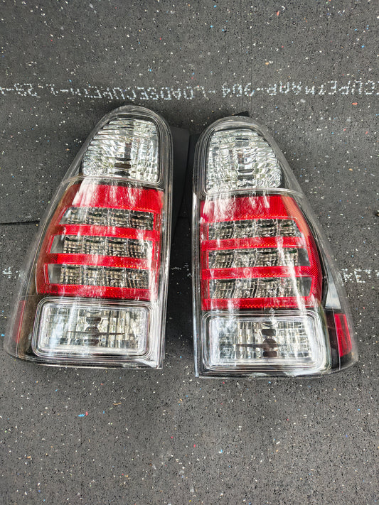 2006-2009 Toyota 4Runner LED Tail Light Assemblies Left Driver & Right Passenger Pair Clear Lens Black Interior 🚘💡
