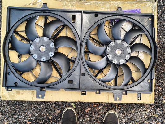 2008-2015 Nissan Rogue 2.5L 4Cyl Dual Radiator Cooling Fan Assembly 🚗❄️