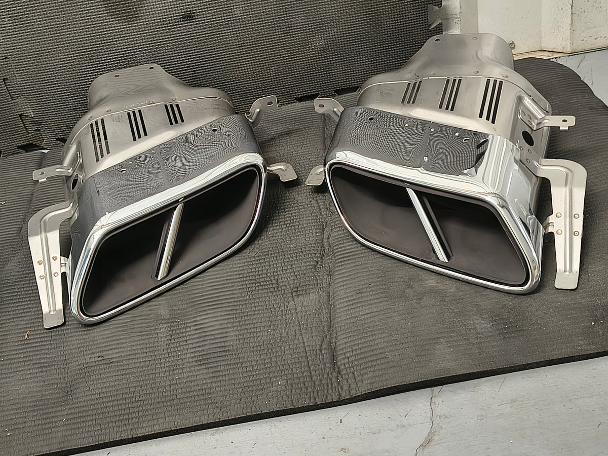 2017-2026 Volvo S90, V90 & V90 Cross Country Dual Integrated Stainless Steel Exhaust Tips Set 🚘🔩