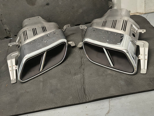2017-2026 Volvo S90, V90 & V90 Cross Country Dual Integrated Stainless Steel Exhaust Tips Set 🚘🔩