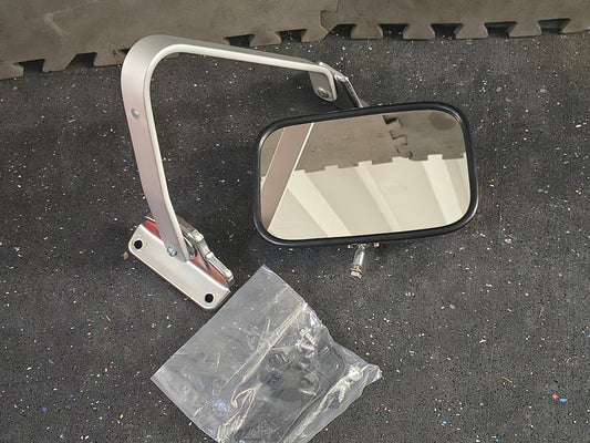 1987–1991 Ford F-150 / F-250 / F-350 & Bronco Passenger Side Manual Door Mirror (Polished Finish) 🚘🔧
