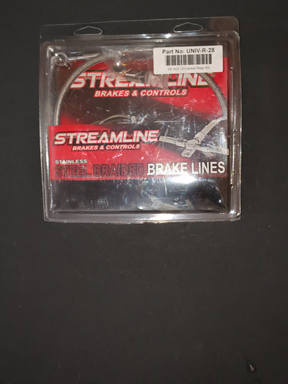 Universal Motorcycle & ATV 28" Rear Stainless Steel Brake Line Kit (UNIV-R-28) 🏍️💨