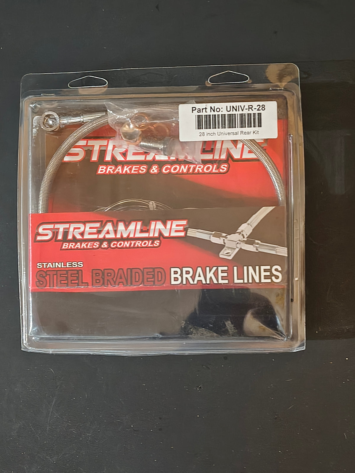 Universal Motorcycle & ATV 28" Rear Stainless Steel Brake Line Kit (UNIV-R-28) 🏍️💨