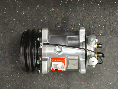 Universal Sanden 508 / SD5H14 Style Chrome A/C Compressor (V-Belt Pulley) 🚘💦