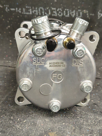 Universal Sanden 508 / SD5H14 Style Chrome A/C Compressor (V-Belt Pulley) 🚘💦