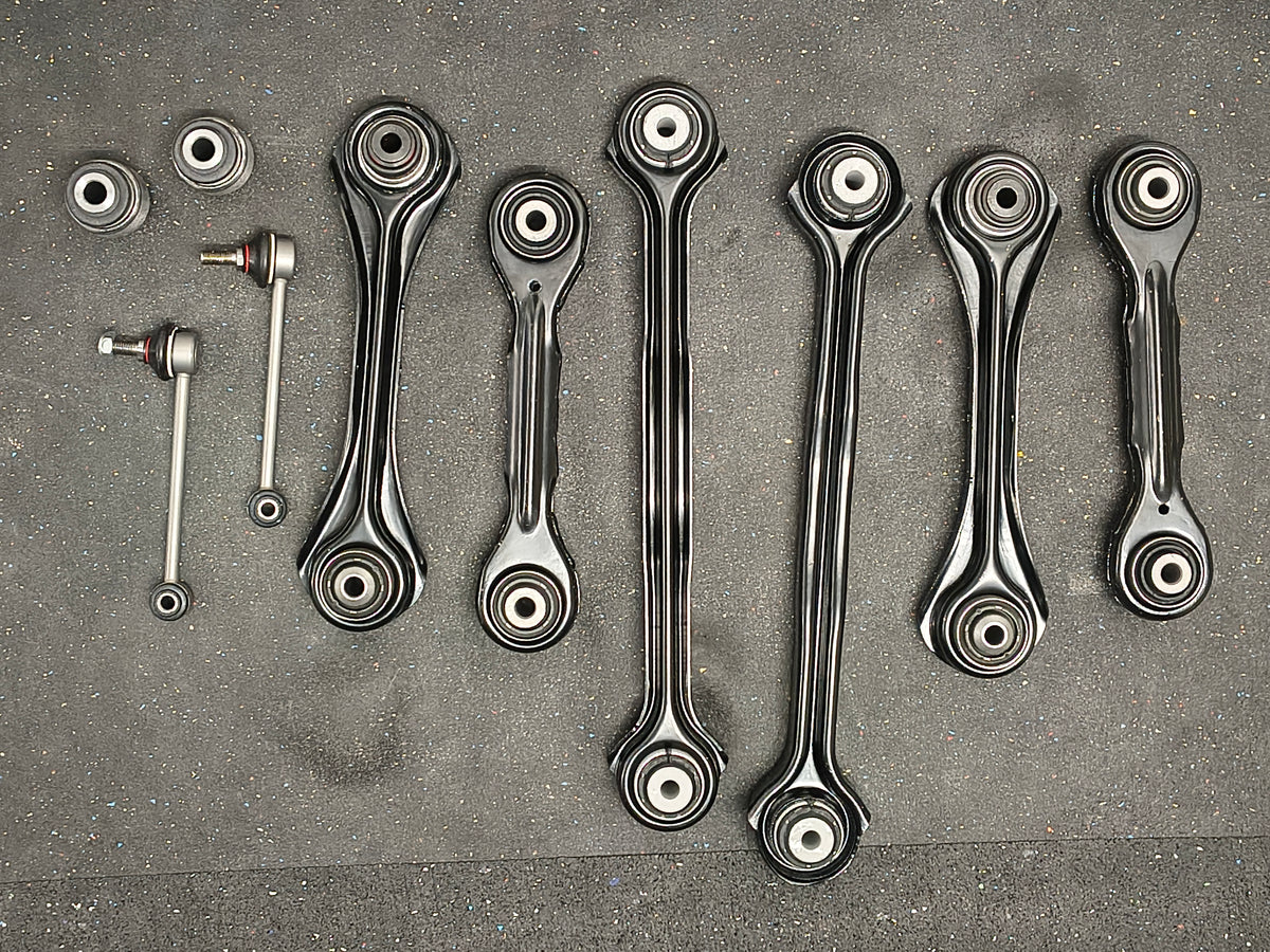 2007–2013 BMW 328i 10-Piece Rear Suspension Kit (Control Arms, Sway Bar Links, Toe Arms & Bushings) 🚗🔧