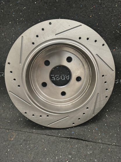 2011–2020 Dodge Durango & Jeep Grand Cherokee Rear Drilled & Slotted Brake Rotors + Ceramic Pads Kit 🛑🚘