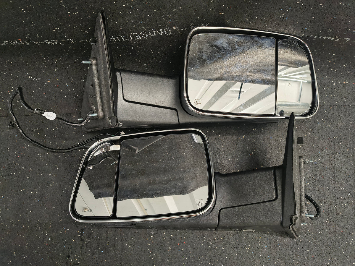 2019–2022 Ram 2500 & 3500 Power Folding Chrome Towing Mirrors Pair w/ Blind Spot & Memory ⚡🚘