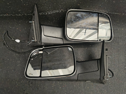2019–2022 Ram 2500 & 3500 Power Folding Chrome Towing Mirrors Pair w/ Blind Spot & Memory ⚡🚘
