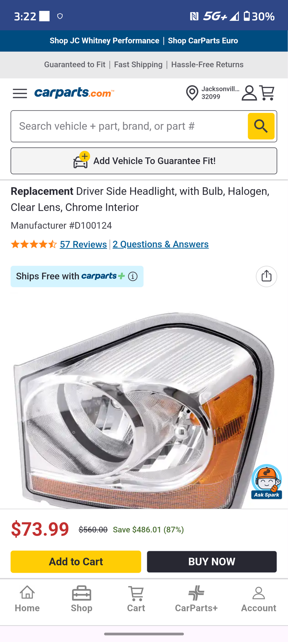 2004-2005 Dodge Durango Driver Side Headlight Assembly 🚗💡