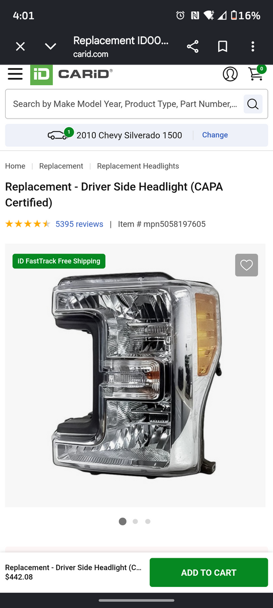 2017-2019 Ford F250 F350 F450 Super Duty Driver Side LED Headlight 💡🚘