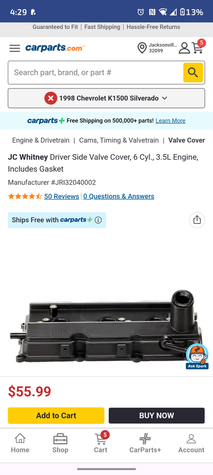 2003-2008 Nissan 350Z / Infiniti G35 FX35 M35 Driver Side Engine Valve Cover (3.5L V6) 🚗🔧