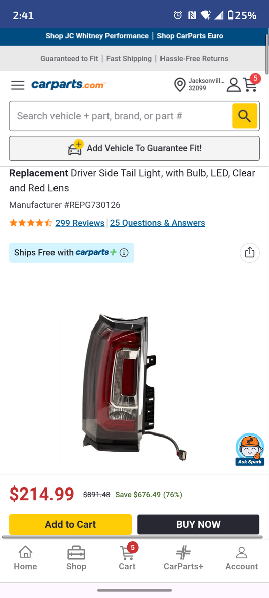 2015-2020 GMC Yukon / Yukon XL Driver Side LED Tail Light 🚘💡