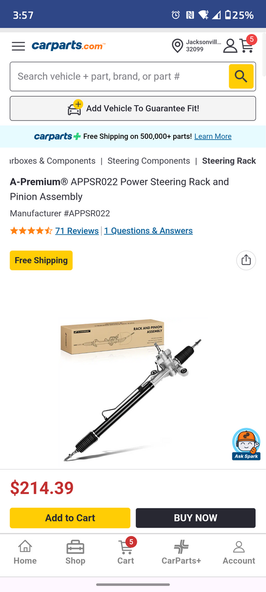 2008-2012 Honda Accord Power Steering Rack and Pinion Assembly 🚗🏎️