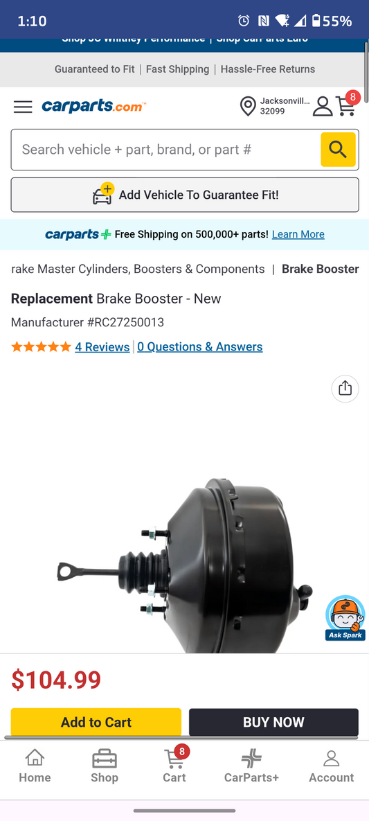 1999-2002 Chevy Silverado / Tahoe / Suburban / GMC Sierra / Yukon Vacuum Brake Booster 🚗🛑