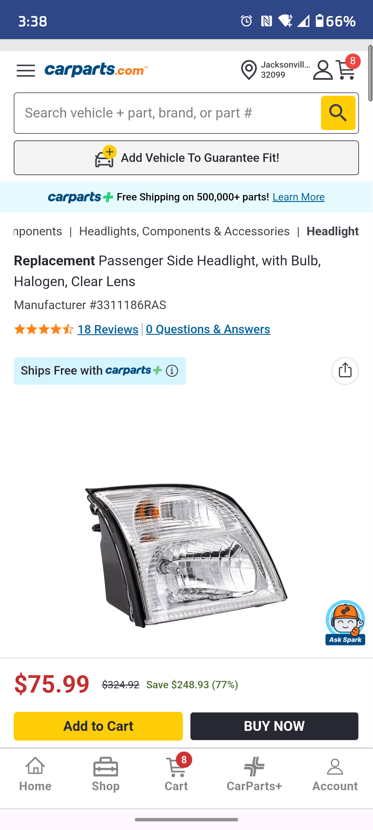 2002-2005 Mercury Mountaineer Passenger Side Halogen Headlight Assembly 🚗💡