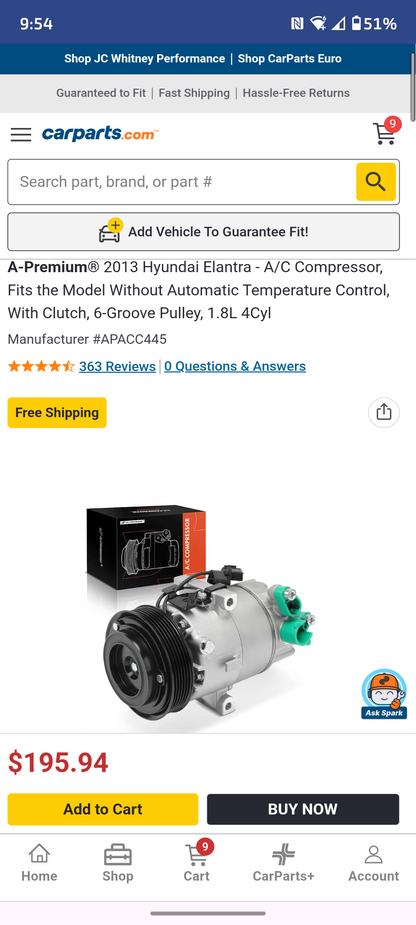 2011-2013 Hyundai Elantra 2012-2013 Kia Soul A/C Compressor with Clutch 🚘❄️