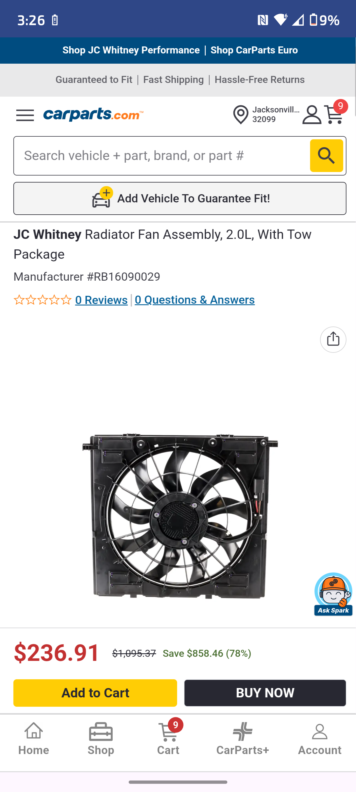 2018-2024 BMW X3 X4 2.0L Turbo Radiator Cooling Fan Assembly - With Tow Package (RB16090029) 🇩🇪❄️