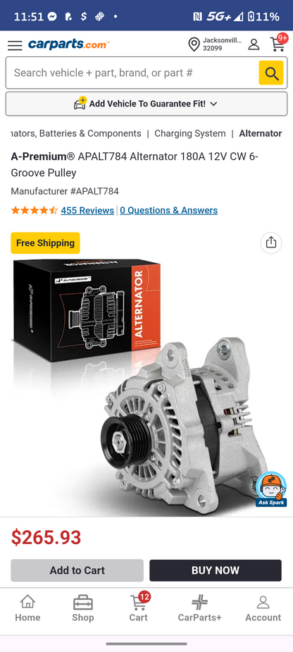 2010-2024 Ram 1500 / 2500 / 3500 5.7L & 6.4L Heavy-Duty 180 Amp Alternator 🛻⚡