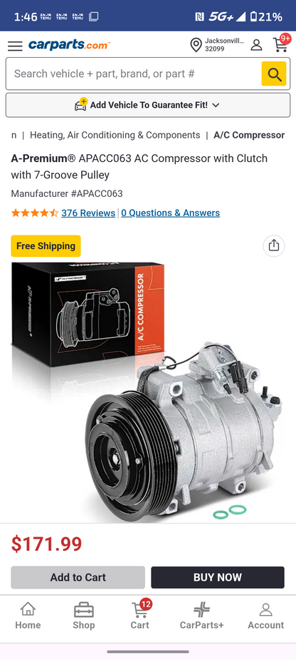 2008-2015 Honda Accord Crosstour Acura TL TSX RDX 3.5L 3.7L A/C Compressor w/ Clutch 🚘❄️