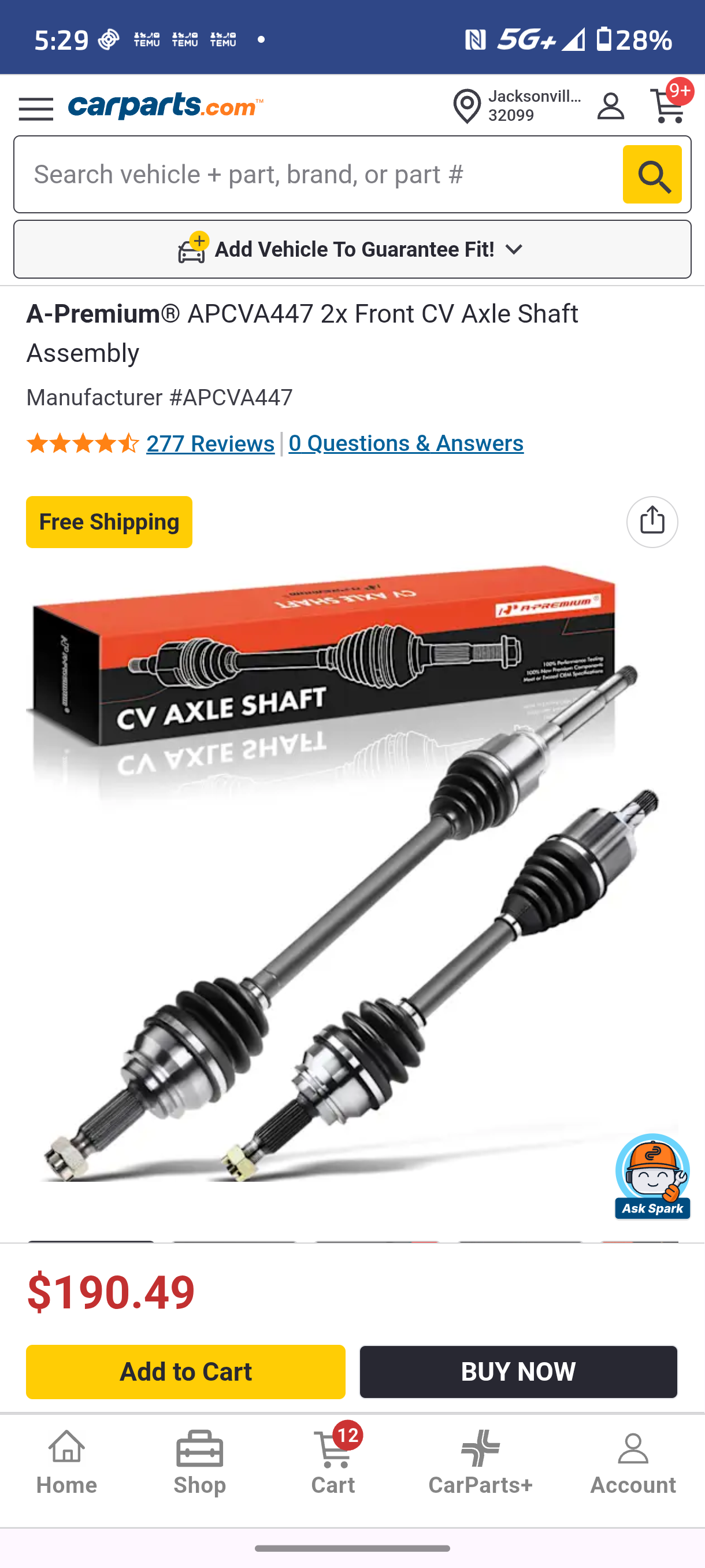 2007-2017 Jeep Compass & Patriot 4WD Front CV Axle Shaft Pair (Driver & Passenger Set) 🚙⚙️