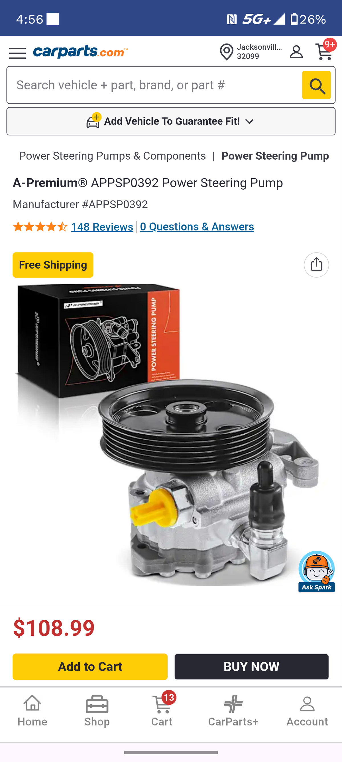 2008-2010 Mercedes-Benz C300 & C350 3.0L/3.5L V6 Power Steering Pump w/ Pulley 🚘⚙️