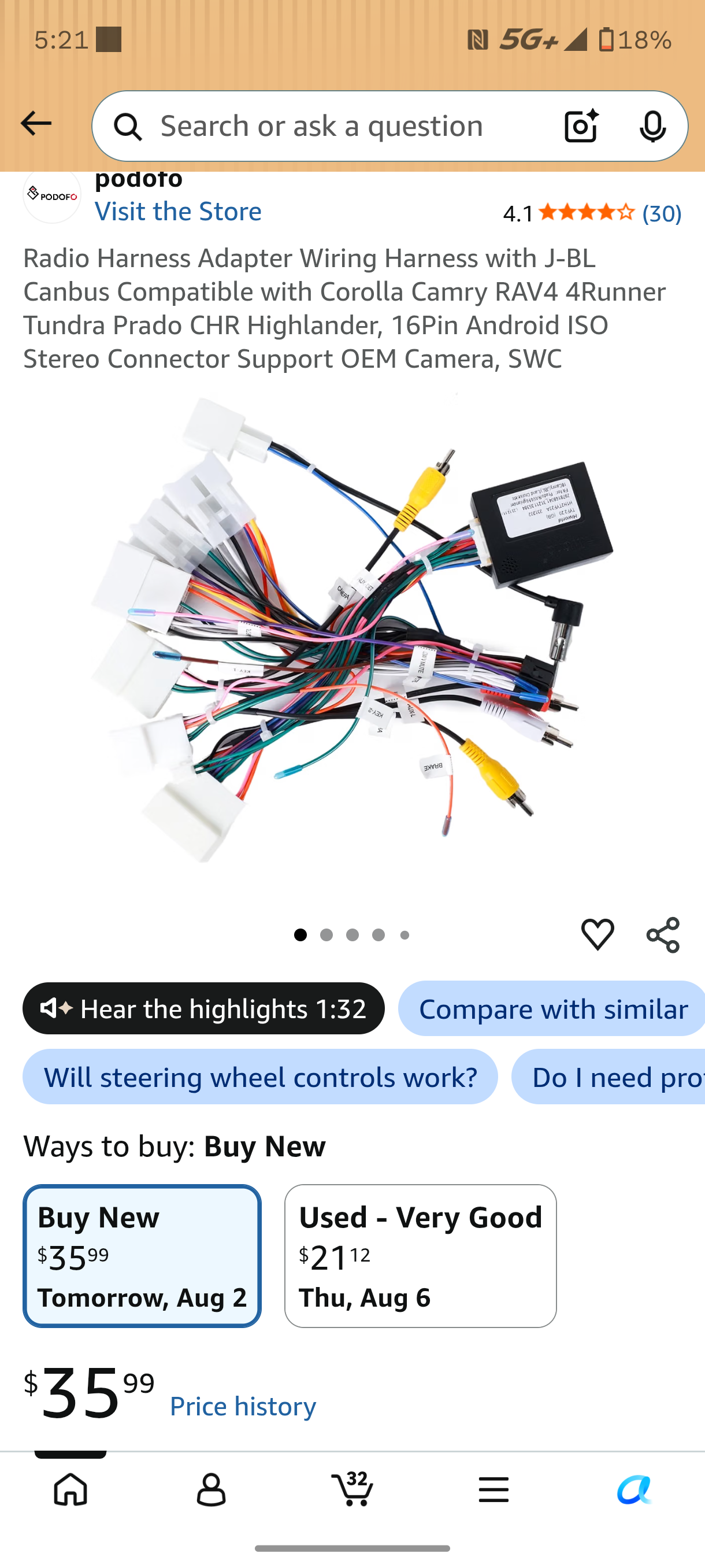 Toyota Radio Wiring Harness Adapter w/ JBL & Canbus Decoder 📻⚡️