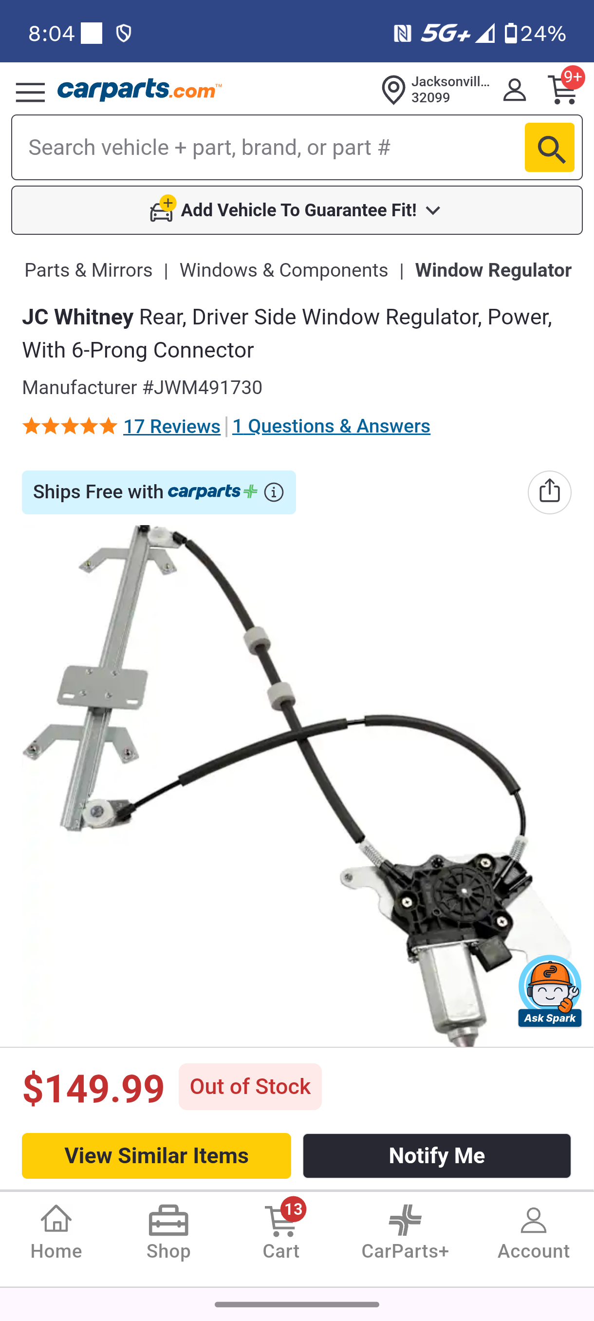 2002-2018 Mercedes-Benz G-Class G500 G55 G550 G63 G65 AMG Rear Driver Side Power Window Regulator & Motor 🪟🚗