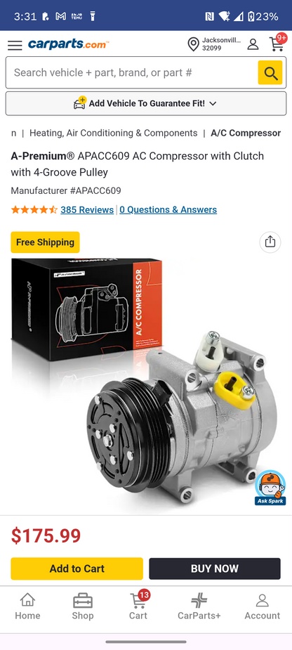 2011–2015 Chevrolet Spark A/C Compressor 🛠️🚗