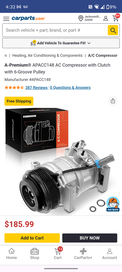2000-2013 Chevy Silverado Express GMC Sierra Savana Cadillac DeVille Seville A/C Compressor w/ Clutch 🚘❄️