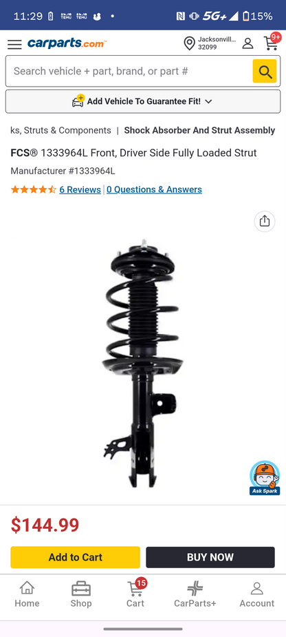 2018–2024 Toyota Camry Front Driver Side Loaded Strut Assembly 🛠️🚗