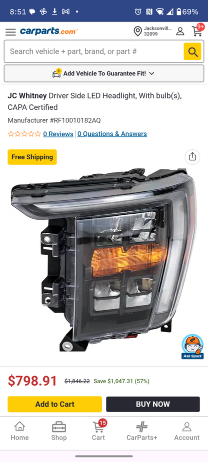 2021-2023 Ford F-150 Driver Side LED Headlight LH 🛻💡