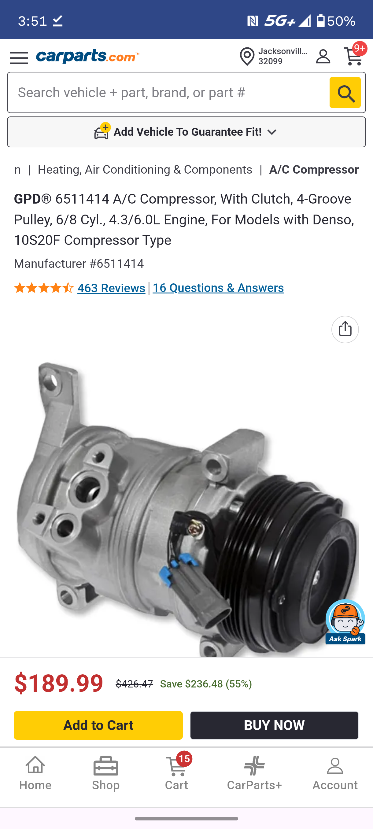 2000-2014 Chevy Silverado Tahoe Suburban GMC Sierra Yukon 4.3L 4.8L 5.3L 6.0L A/C Compressor w/ Clutch 🛻❄️
