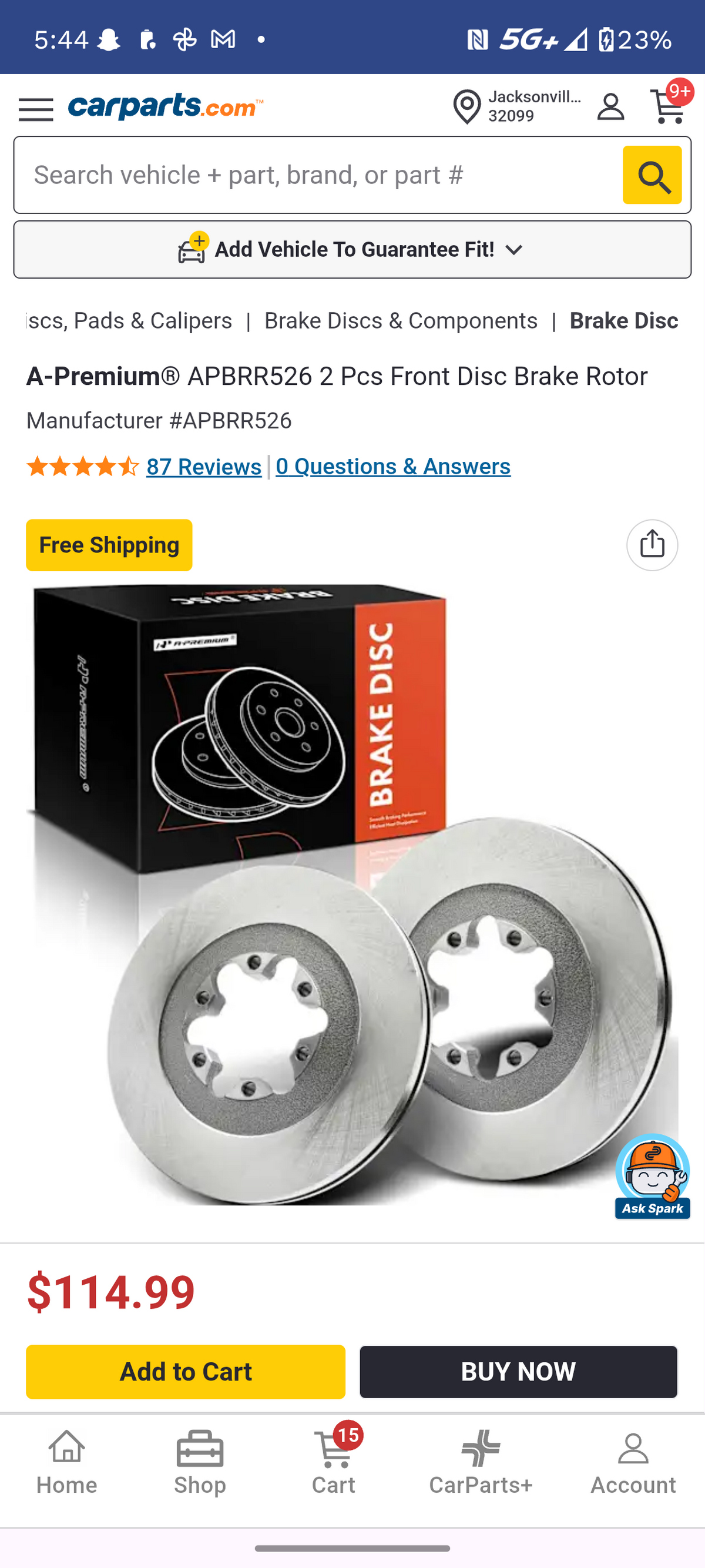 2009-2012 Chevy Colorado GMC Canyon Front Disc Brake Rotors Pair Set of 2 🚘🛑