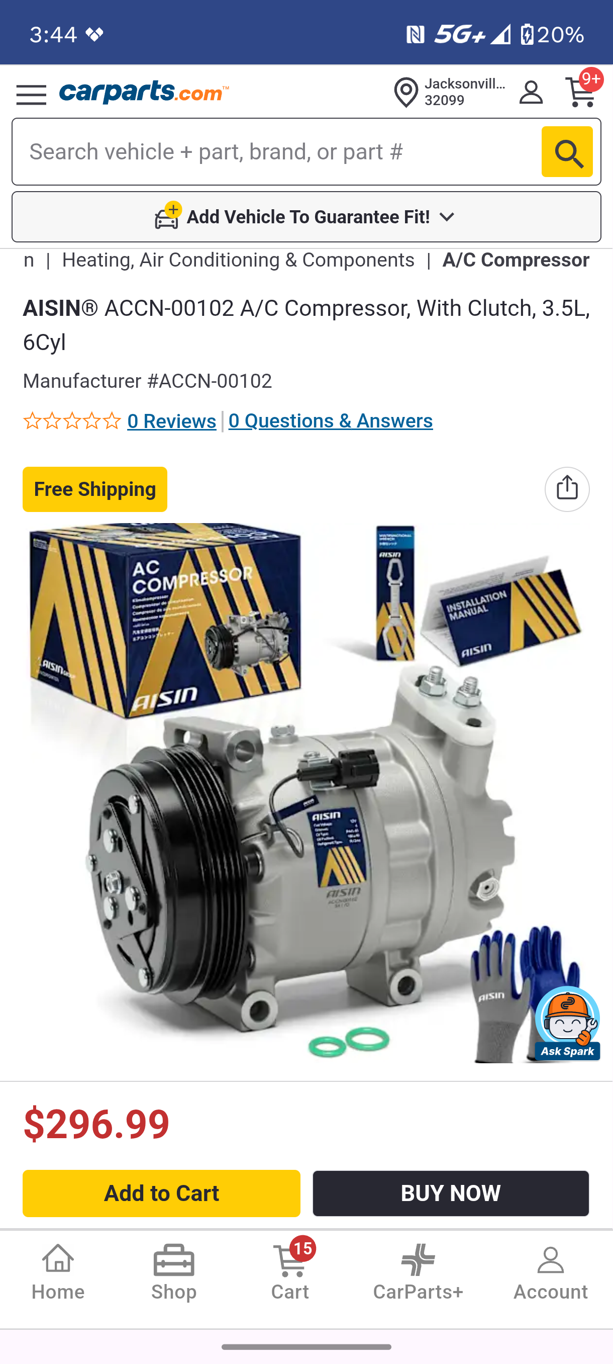 2003-2006 Nissan 350Z 3.5L V6 A/C Compressor with Clutch 🚘❄️