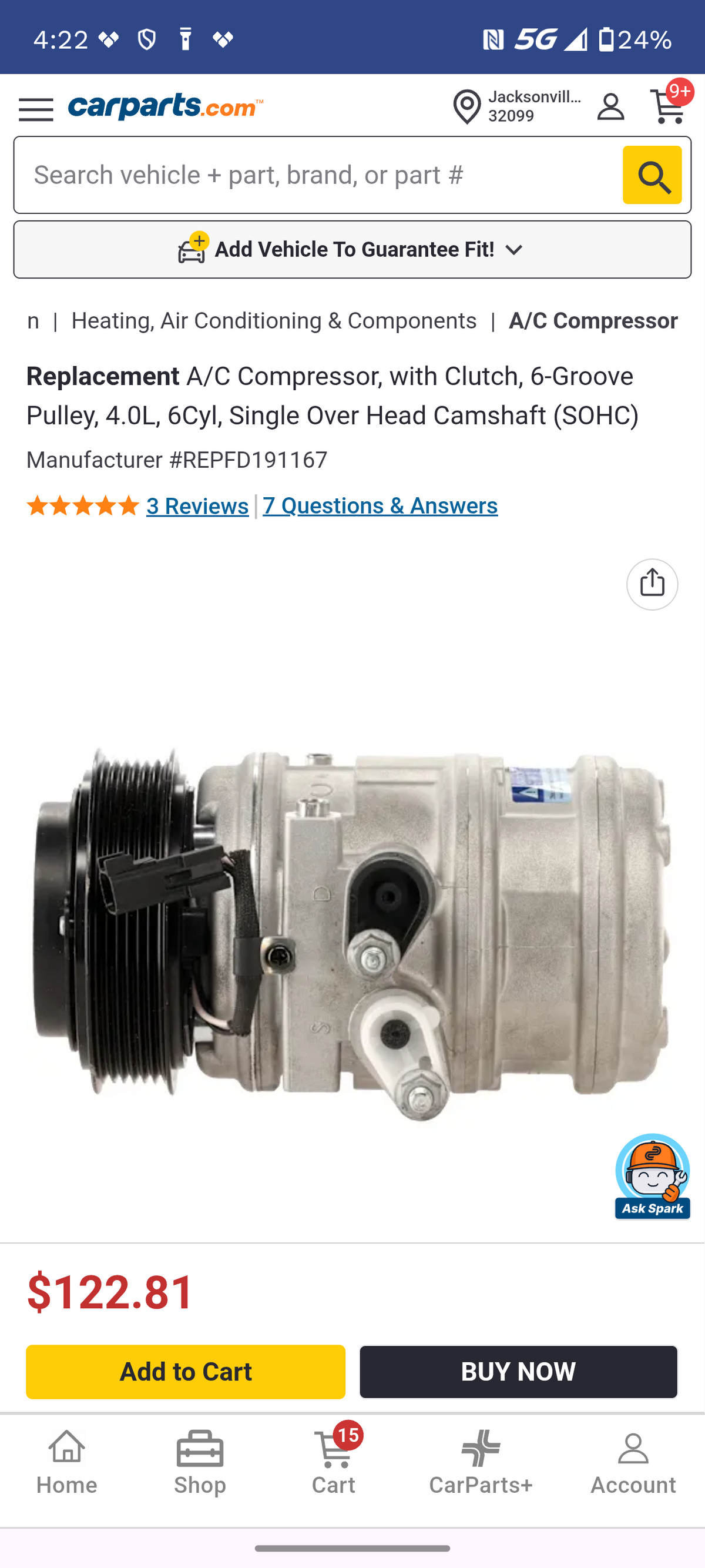 2006-2010 Ford Explorer Explorer Sport Trac Mercury Mountaineer 4.0L V6 A/C Compressor with Clutch 🚘❄️