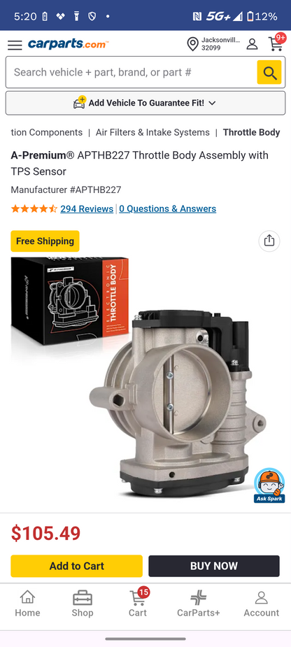 2006-2010 Kia Sedona Amanti Hyundai Sonata Santa Fe Entourage Veracruz 3.3L 3.8L Throttle Body Assembly w/ TPS Sensor 🚘⚙️
